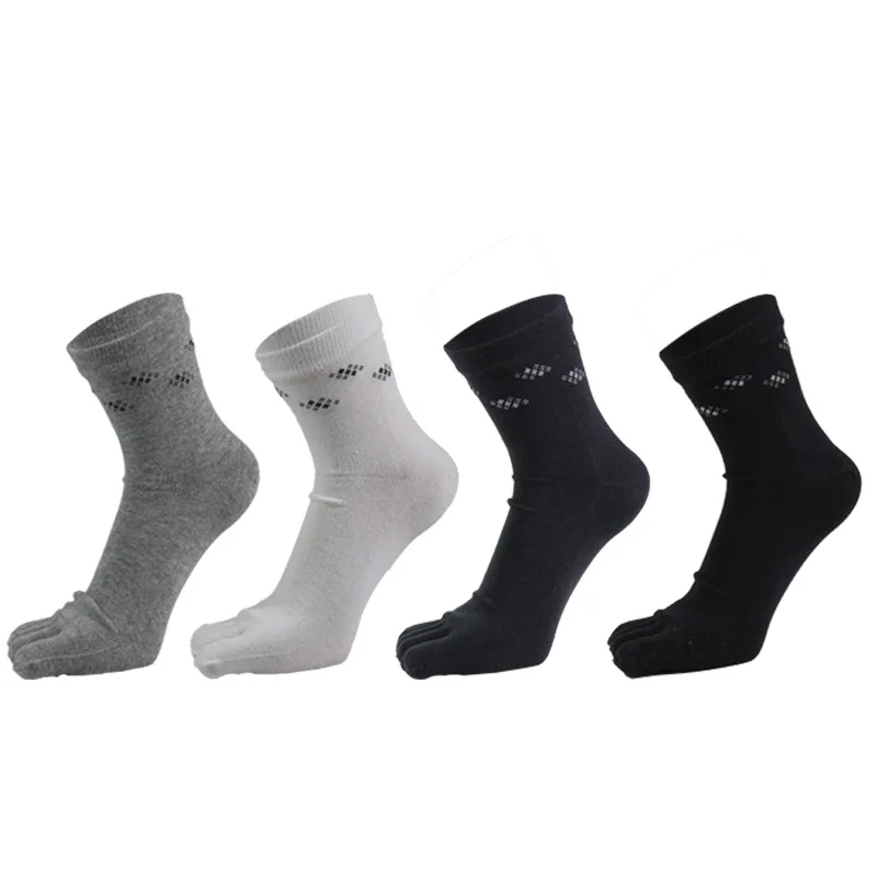 Cotton Crew Sock Pack - ผู้ชายฤดูใบไม้ร่วงและฤดูหนาวใหม่ผ้าฝ้ายห้านิ้วถุงเท้าผู้ชายสบายๆถุงเท้าแพ็ค