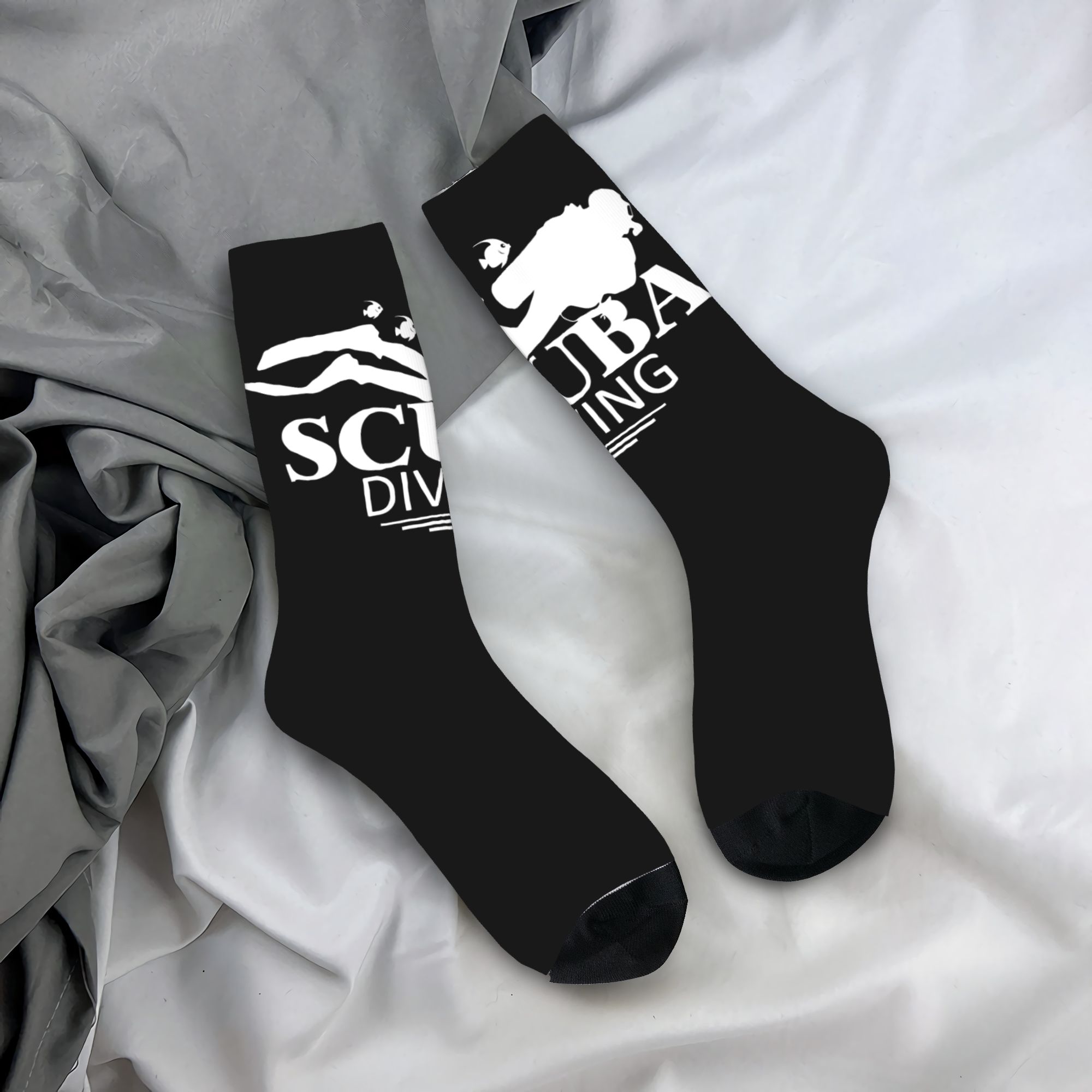 Dress Sock Men - ถุงเท้าดำน้ำลายตลกๆ สำหรับผู้ชาย ผู้หญิง และทุกเพศทุกวัย แฟชั่นพิมพ์ลาย 3