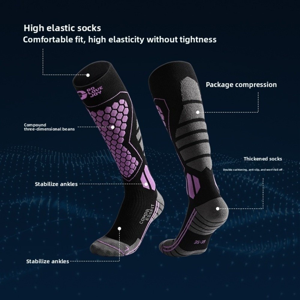 ถุงเท้าสกีหนา 2 คู่ ระบายอากาศ - Thermal Sock Winter บทวิจารณ์และราคา