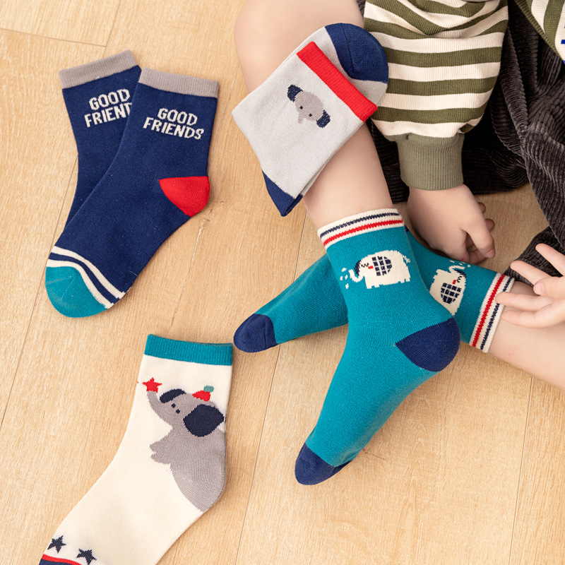 ถุงเท้าเด็กผู้ชาย 5 คู่ ลายการ - Cotton Crew Sock Pack บทวิจารณ์และราคา