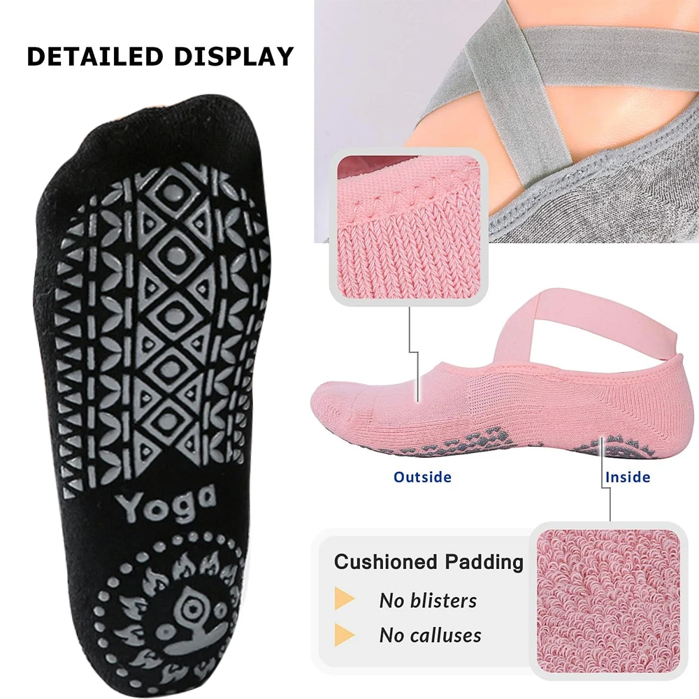 ถุงเท้าโยคะสำหรับผู้หญิง 1 คู่ - Grip Sock Yoga บทวิจารณ์และราคา