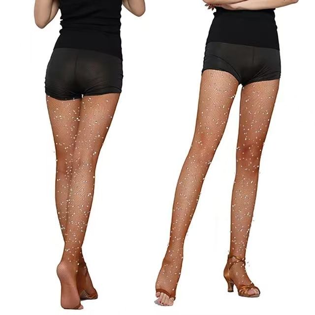 ถุงน่องตาข่ายประดับเพชรแบบเปิด - Fishnet Stocking Women บทวิจารณ์และราคา