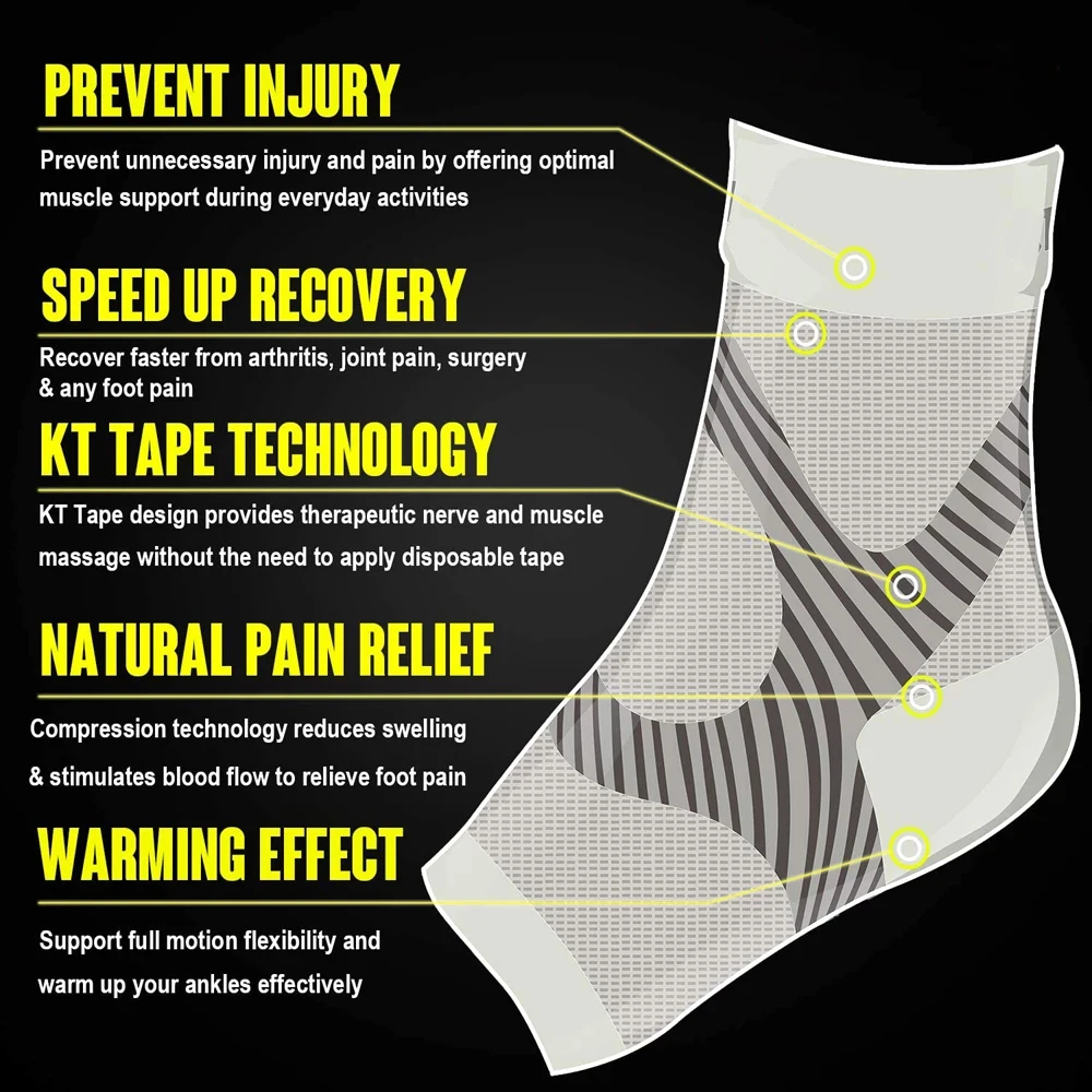 ถุงเท้ารัดข้อเท้าแบบบีบอัดสำหร - Ankle Brace Sock บทวิจารณ์และราคา