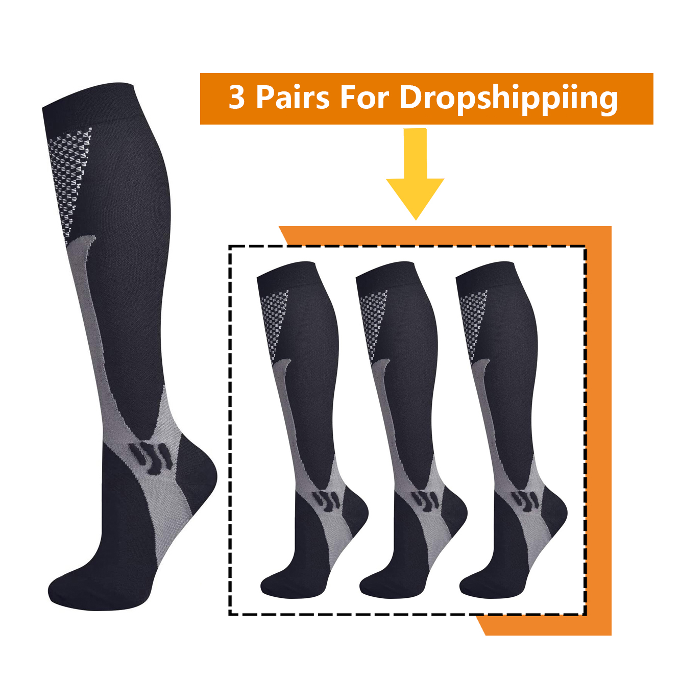 Brothock 3คู่สำหรับ Dropshippi - Compression Sock Medical บทวิจารณ์และราคา