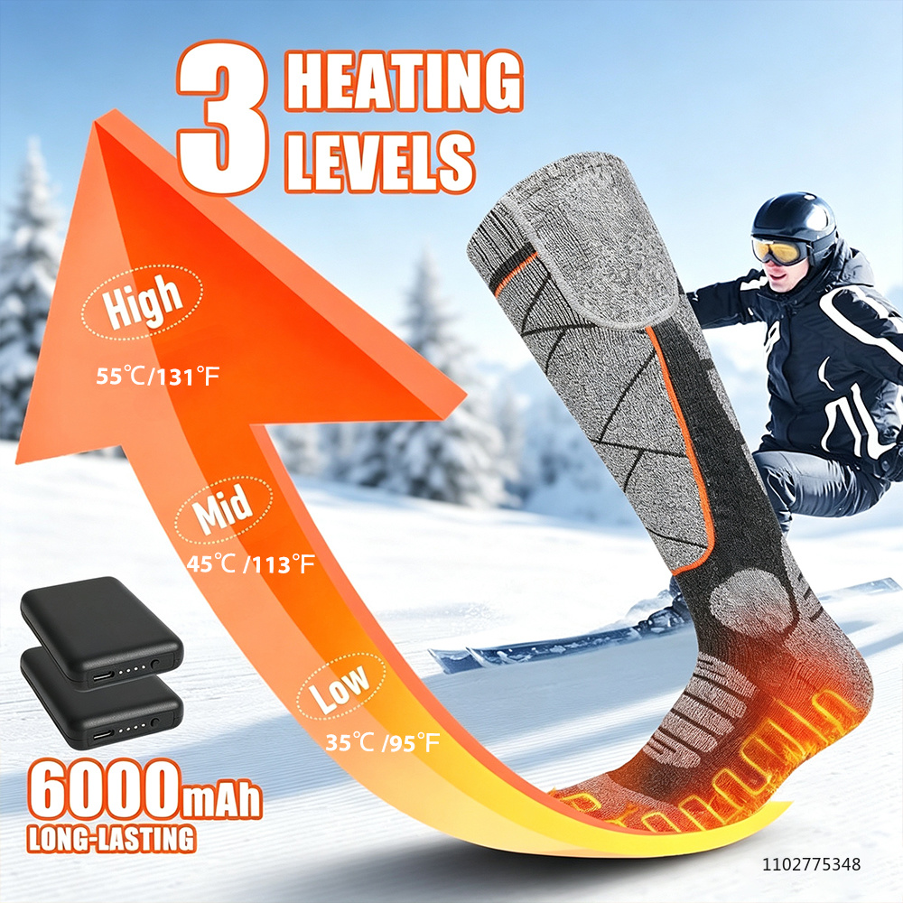 ถุงเท้าทำความร้อนแบบใหม่ ชาร์จ - Thermal Sock Winter บทวิจารณ์และราคา