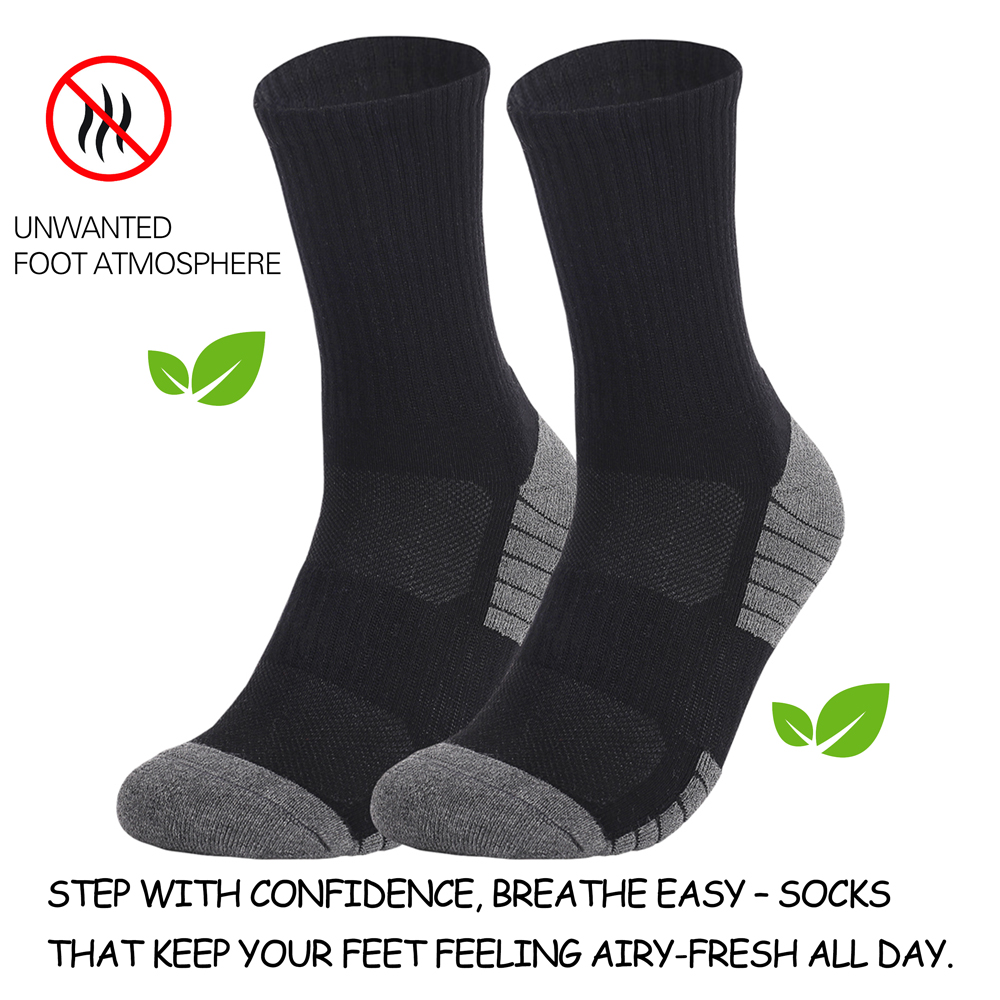 ถุงเท้าเดินป่าแบบหนา 1/3/6 คู่ - Athletic Sock Cushion บทวิจารณ์และราคา