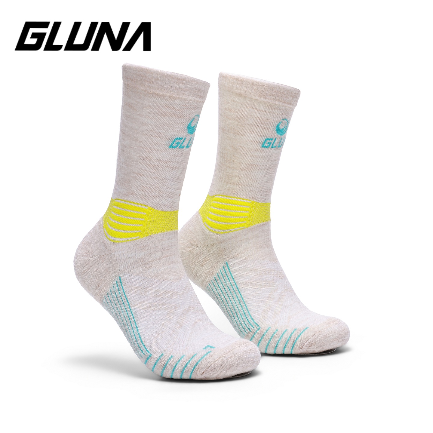 ถุงเท้ากีฬา GLUNA สำหรับเดินป่ - Wool Hiking Sock บทวิจารณ์และราคา